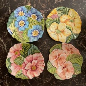 Floral Appetizer Plates